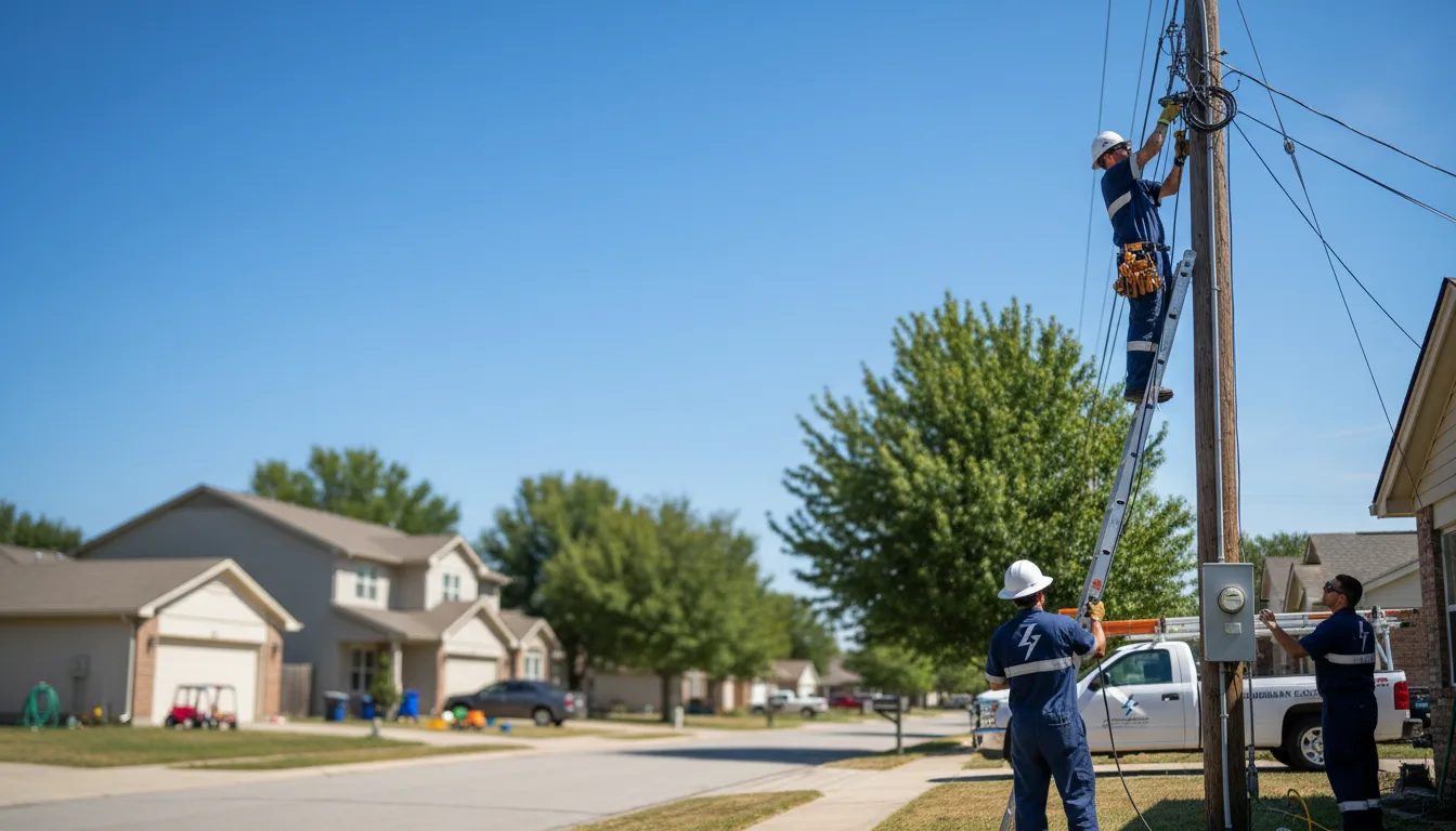 Residential electrician providing installation services in Newcastle, TX